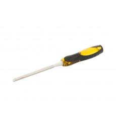 Стамеска плоска для дерева ударна MASTERTOOL CrV 6 мм з двокомпонентною ручкою 14-1506