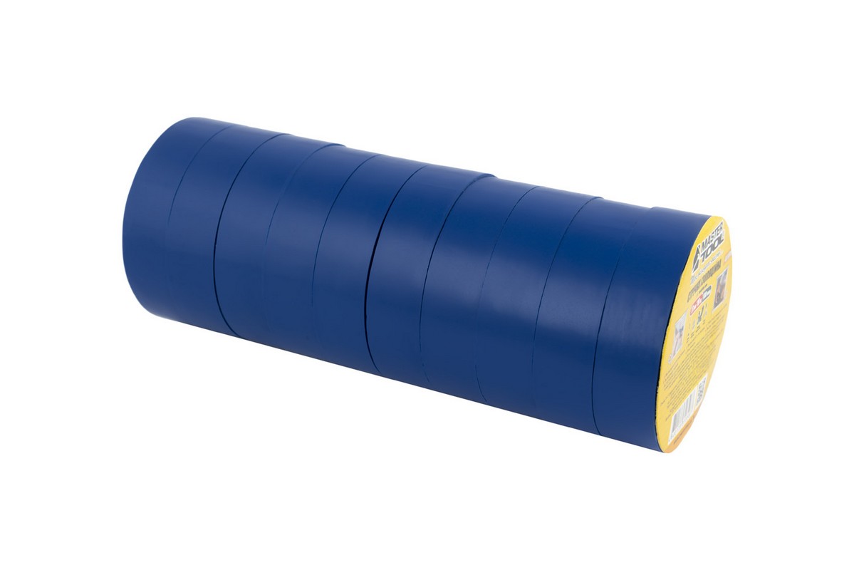 Стрічка ізоляційна MASTERTOOL PVC 17 мм×10 м 10 шт синя 44-9010 view 2