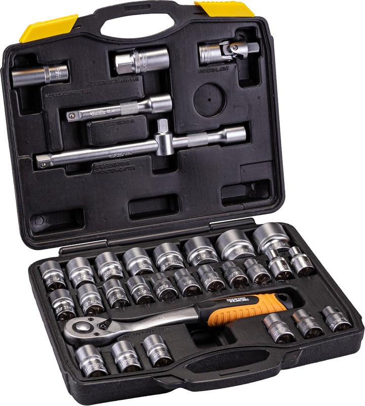 Набір інструментів MASTERTOOL PROFI ½" 32 шт 8-32 мм CrV50BV30 протиударний кейс 78-4032 view 2