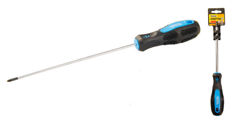 Викрутка хрестова магнітна MASTERTOOL PH0х150 мм ручка з TPR покриттям 48-5015 view 1