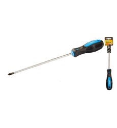 Викрутка хрестова магнітна MASTERTOOL PH2х200 мм ручка з TPR покриттям 48-5220