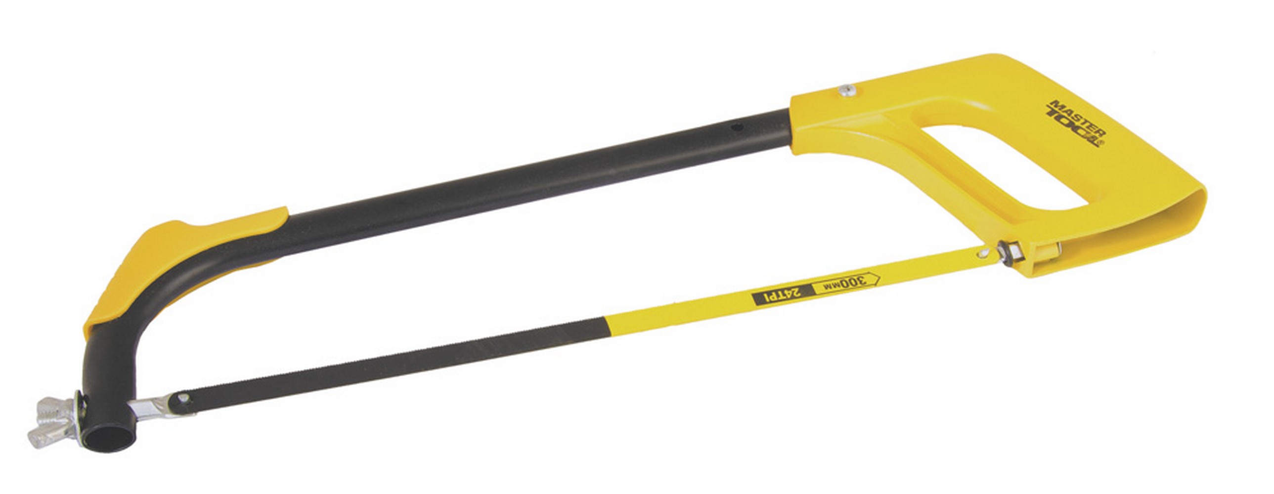 Ножівка по металу MASTERTOOL 250-300 мм із металевою ручкою ергономічна накладка flex полотно 12.5 мм 24TPI 14-2226 view 1