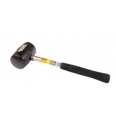 Киянка гумова MASTERTOOL Ø55 мм, 340 г, металева рукоятка чорна 02-1301