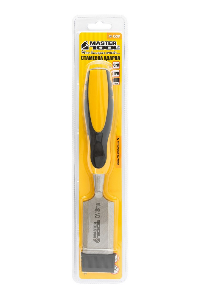 Стамеска ударна MASTERTOOL CrV 38 мм з двокомпонентною ручкою 14-1538 view 6