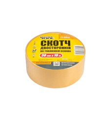 Стрічка двостороння MASTERTOOL на тканинній основі 38 мм×10 м 77-6810