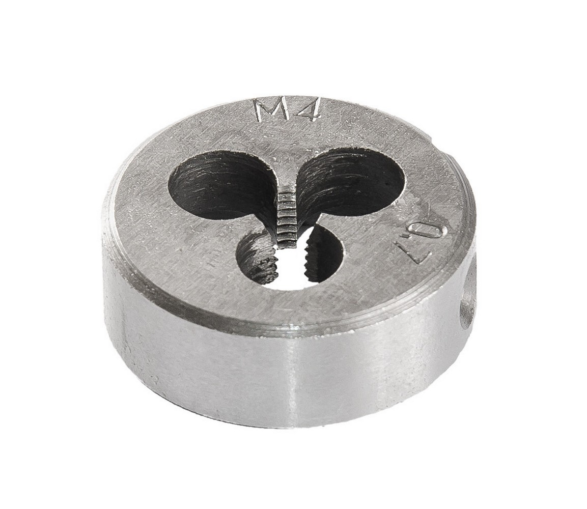 Плашка для нарізання різьби MASTERTOOL M4×0,7 мм 9ХС DIN 233 15-0041 view 1