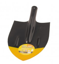 Лопата штикова MASTERTOOL 210 x 290 x 405 мм, чорно-жовте фарбування, ребра жорсткості 14-6255