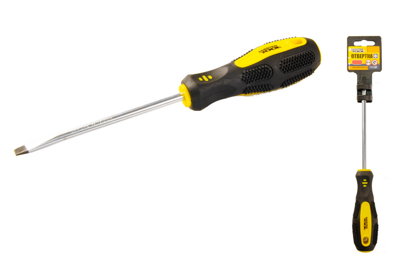 Викрутка шліцева MASTERTOOL SL6х125 мм ручка з TPR покриттям 48-5612 view 1