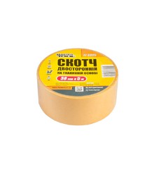 Стрічка двостороння MASTERTOOL на тканинній основі 38 мм×5 м 77-6805