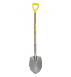 Лопата штикова MASTERTOOL 205 x 280 x 1200 мм, молоткове покриття, дерев’яний держак, пластикова ручка 14-6268
