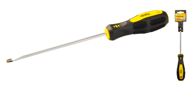 Викрутка шліцева MASTERTOOL SL5х150 мм ручка з TPR покриттям 48-5515 view 1