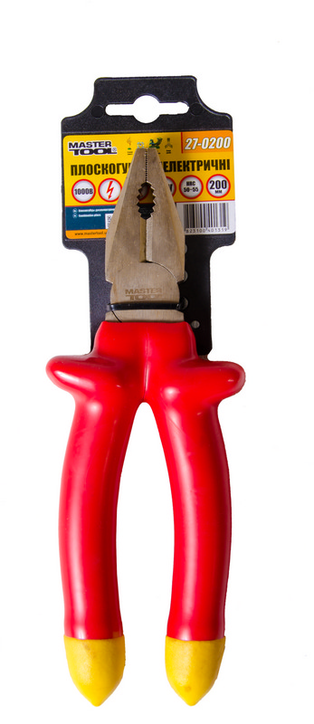 Плоскогубці діелектричні MASTERTOOL 200 мм CrV6150/HRC 50~55 27-0200 view 2