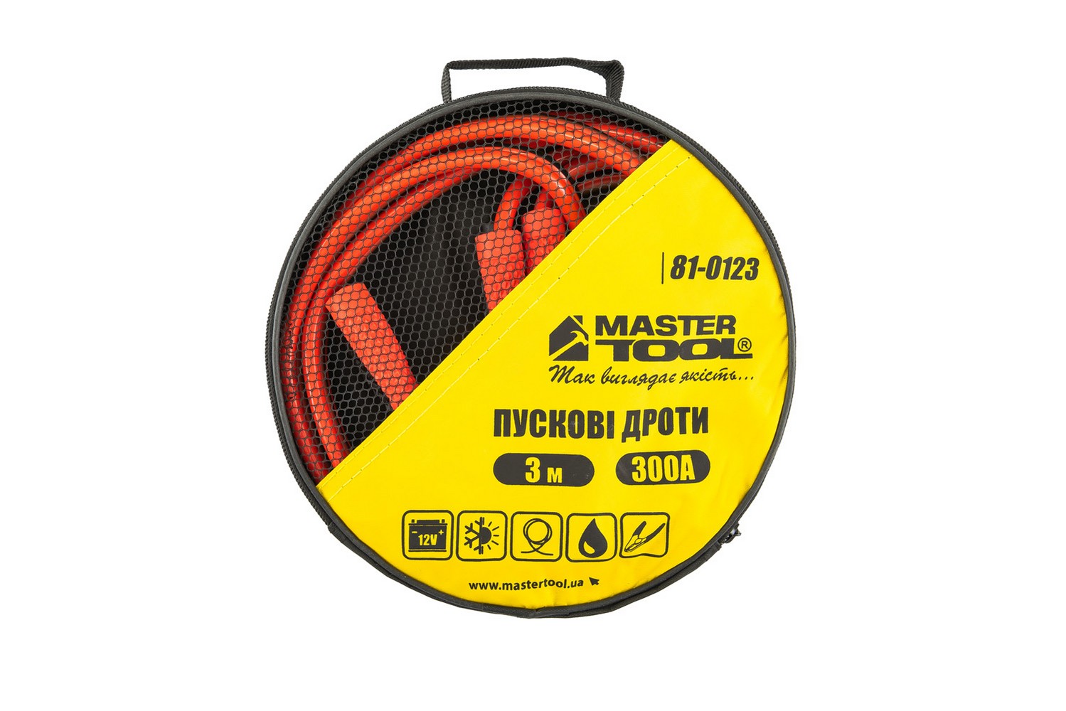 Дроти пускові MASTERTOOL 300А/12V 3 м t до -40°C сумка для зберігання 81-0123 view 4