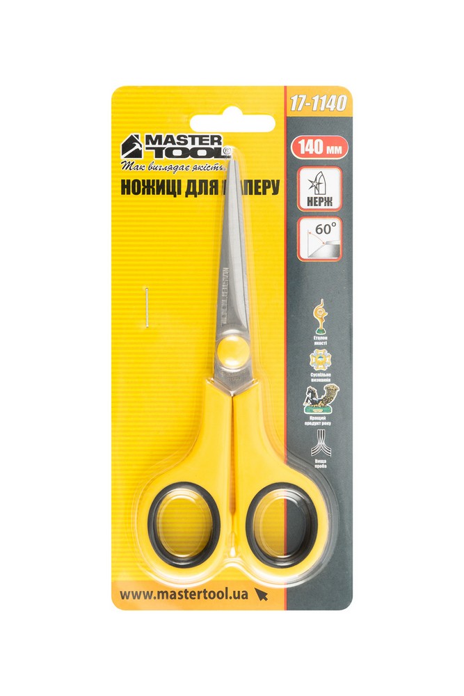 Ножиці для паперу MASTERTOOL 140 мм 17-1140 view 3