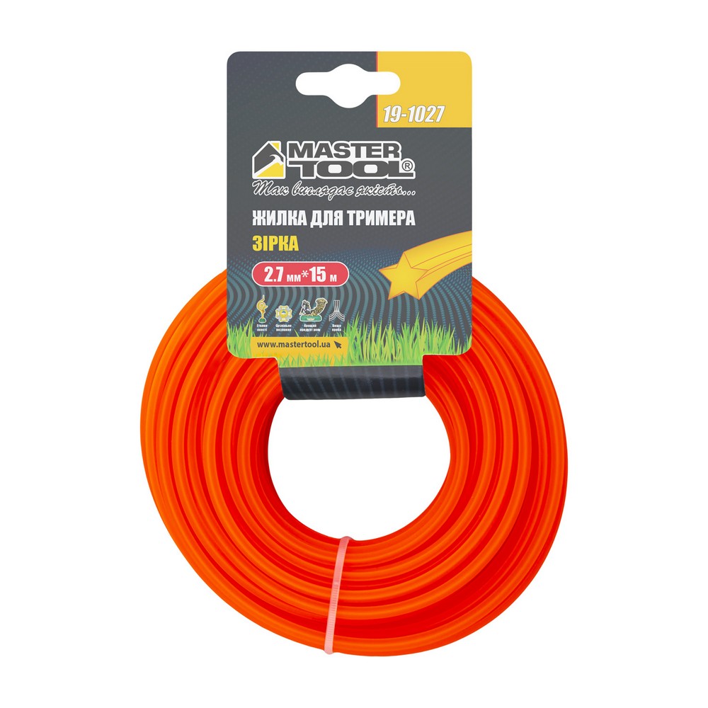 Жилка для тримера MASTERTOOL STAR 2.7 мм × 15 м 19-1027 view 2