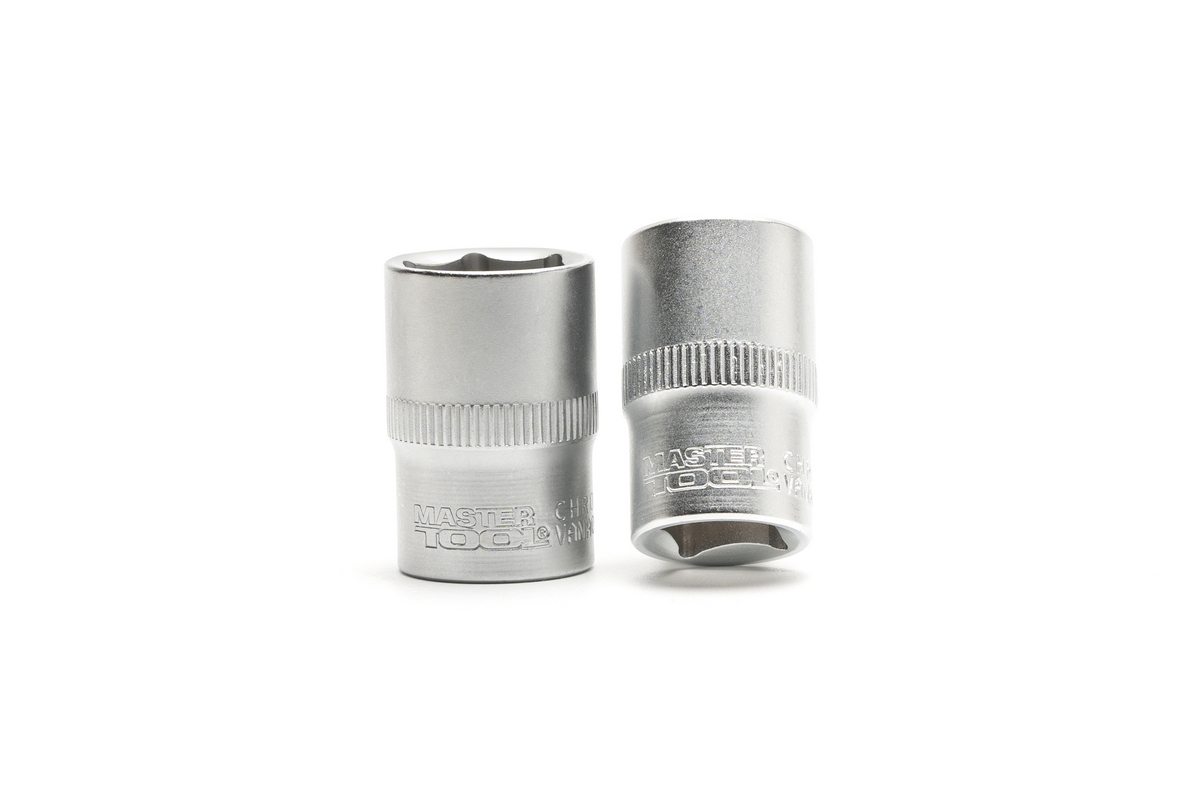 Набір головок торцевих 6-гранних MASTERTOOL ½" 8-19 мм L 40 мм CrV 10 шт 78-1210 view 3