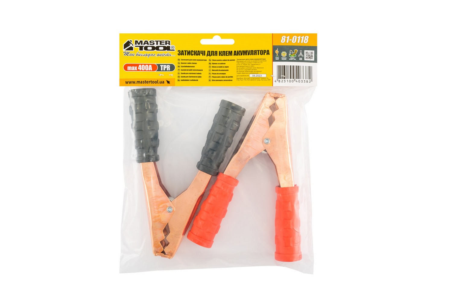 Затискачі для клем акумуляторні MASTERTOOL 400 А 15 см 81-0118 view 3
