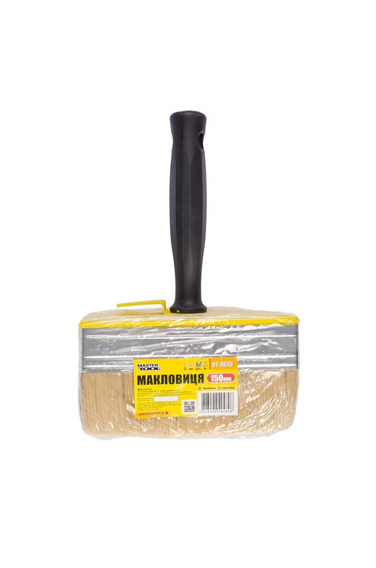 Макловиця MASTERTOOL 150х50х45 мм натуральна щетина з пластиковою ручкою 91-9615 view 2