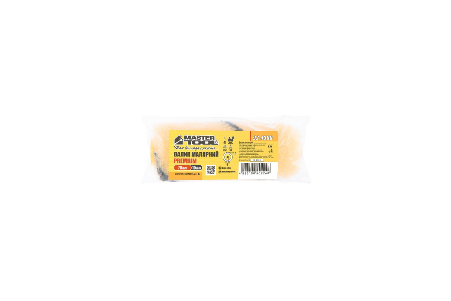 Валик малярський MASTERTOOL Premium 15/70/11 мм Ø 6 мм 92-4300 view 3