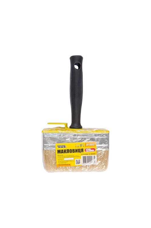 Макловиця MASTERTOOL 120х30х40 мм натуральна щетина з пластиковою ручкою 91-9612 view 2