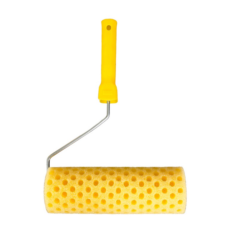Валик малярський структурний MASTERTOOL Moltopren Decor Peas 80/230 мм Ø 6 мм з ручкою 92-6204 view 1