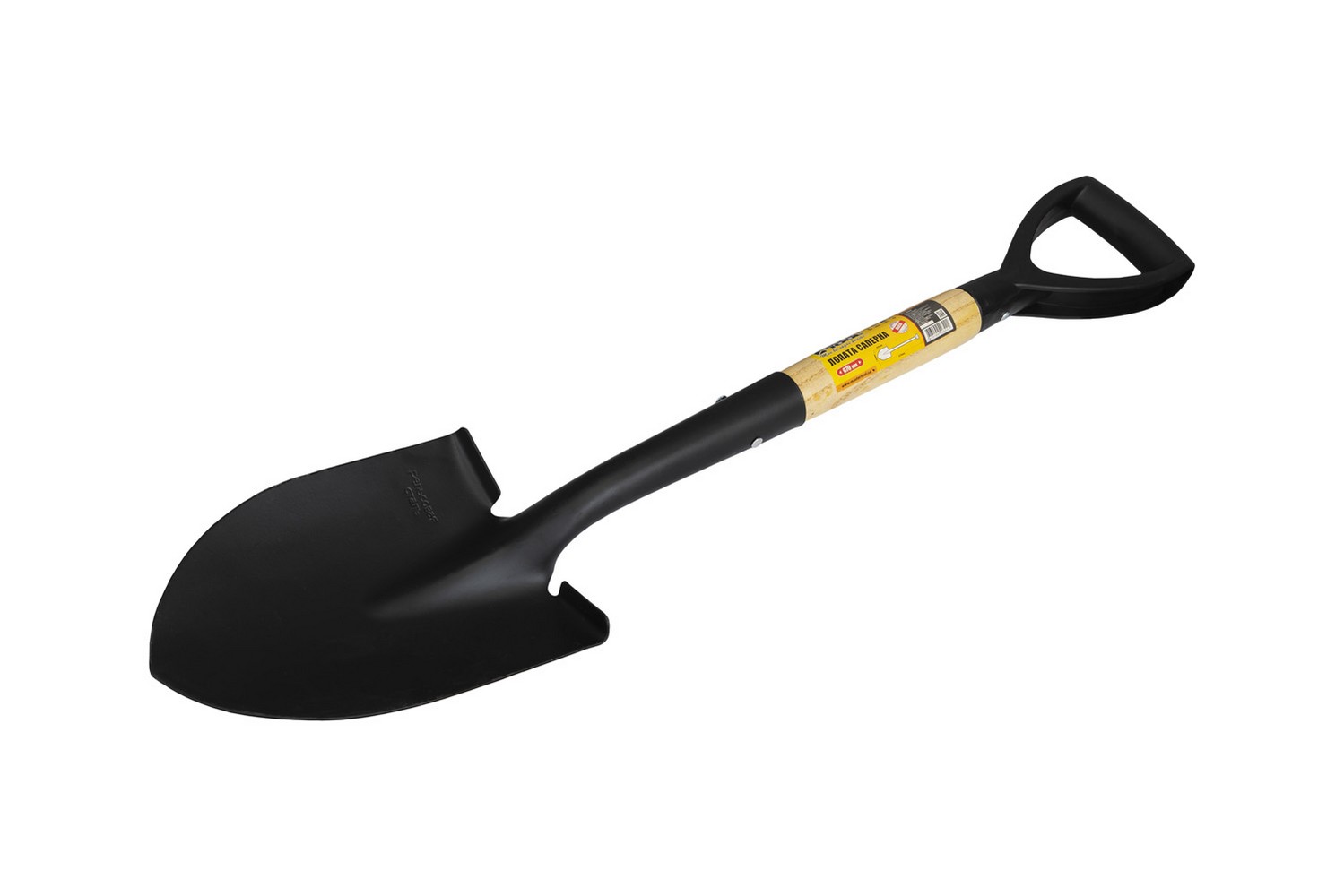 Лопата саперна MASTERTOOL 150х205х670 мм з дерев'яною ручкою 14-6276 view 3