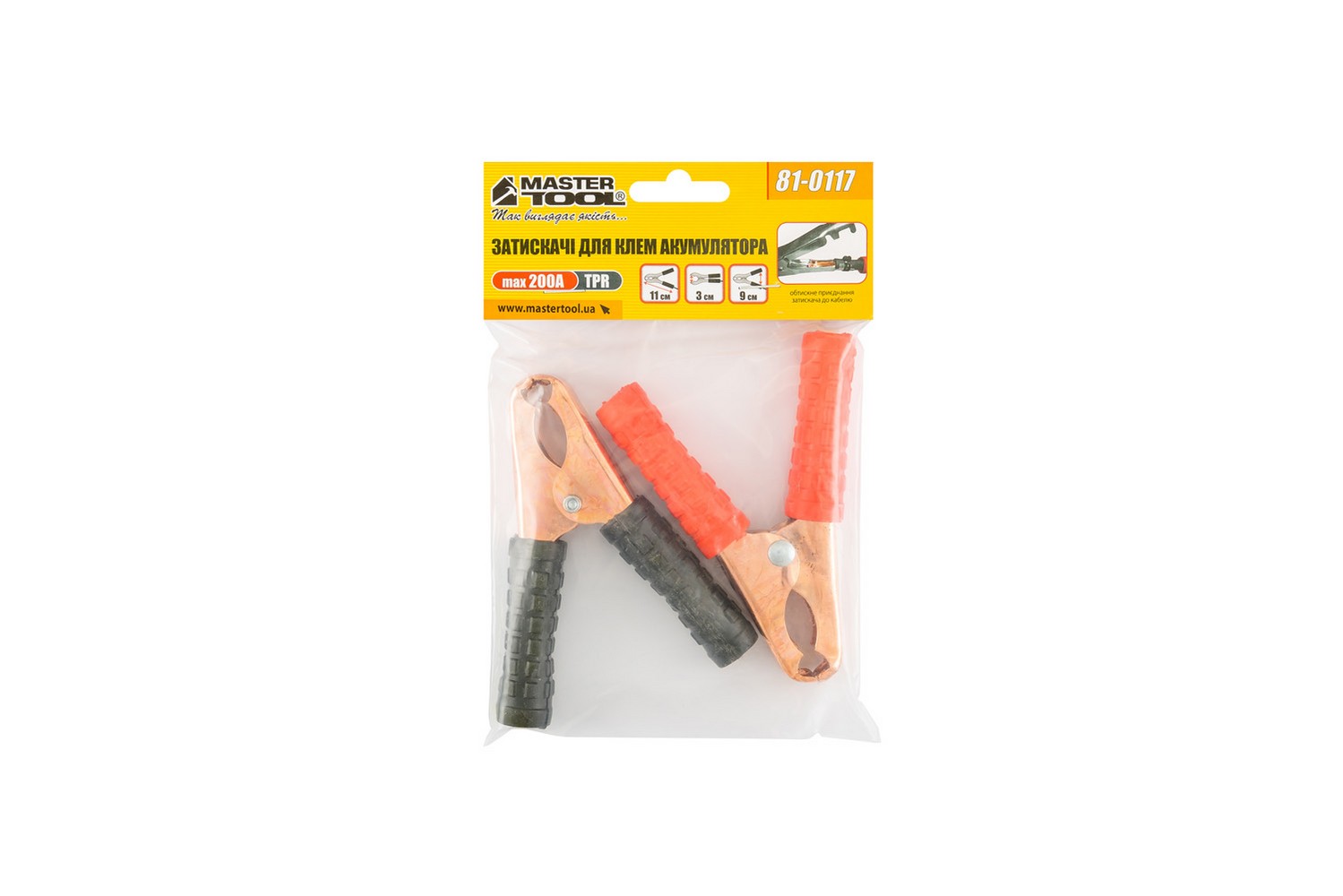 Затискачі для клем акумуляторні MASTERTOOL 100 А 11 см 81-0117 view 2