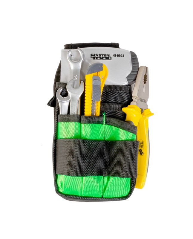 Сумка поясна для інструментів MASTERTOOL 250х120 мм 6 кишень 1680 DEN 79-1932 view 5