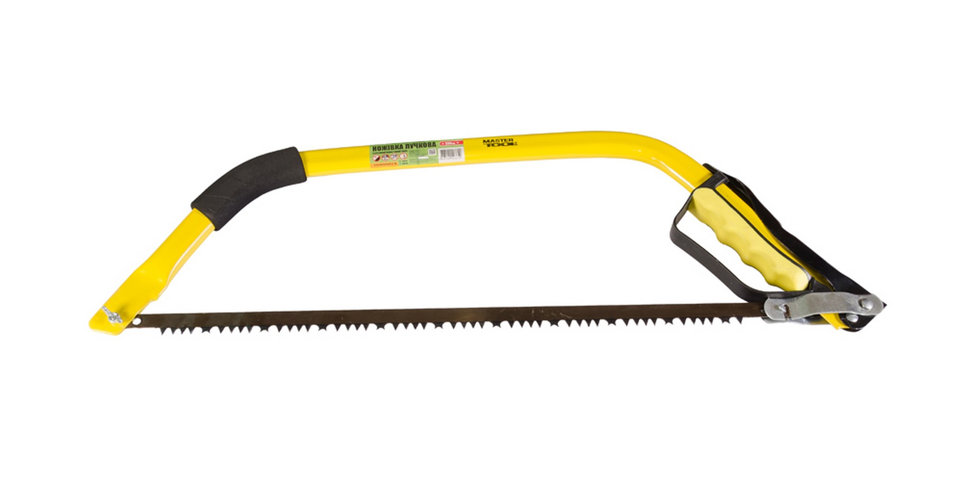 Ножівка лучкова MASTERTOOL 530 мм 4TPI з ергономічною ручкою 14-6913 view 1