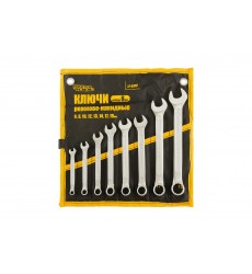 Ключі комбіновані MASTERTOOL COLD FORGED набір 8 шт (6/8/10/12/13/14/17/19 мм) 31CrV3 DIN 3113 у чохлі 72-0108