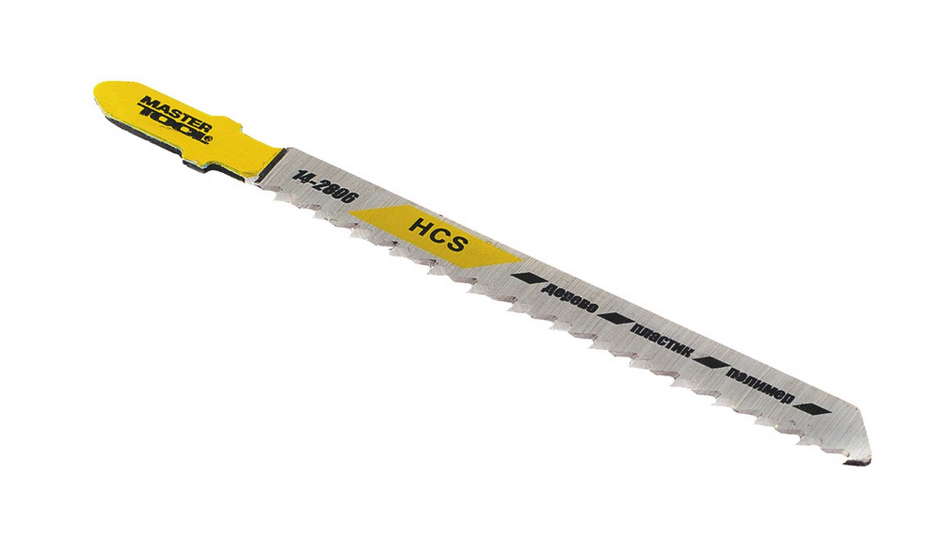 Полотно пильне для лобзика MASTERTOOL T101B 5 шт дерево/пластик чистий прямий різ 10TPI/100 мм 14-2806 view 1