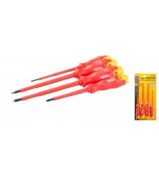 Викрутки діелектричні MASTERTOOL набір 4 шт PH1х80/PH2х125/SL3х100/SL5.5х125 40-1500