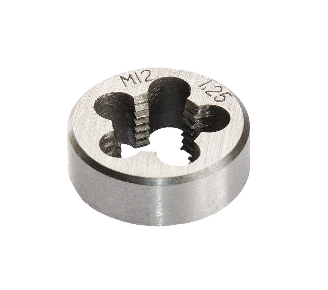 Плашка для нарізання різьби MASTERTOOL M12×1,25 мм 9ХС DIN 233 15-0124 view 1