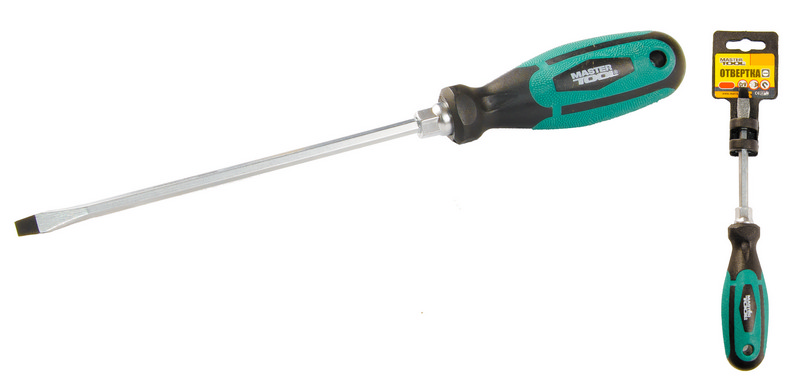 Викрутка шліцева магнітна MASTERTOOL HEXAGON SL5х150 мм ручка з TPR покриттям 45-8515 view 1