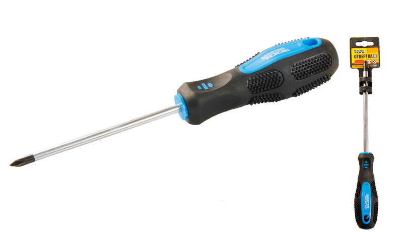 Викрутка хрестова магнітна MASTERTOOL PH1х100 мм ручка з TPR покриттям 48-5110 view 1