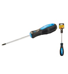 Викрутка хрестова магнітна MASTERTOOL PH1х100 мм ручка з TPR покриттям 48-5110