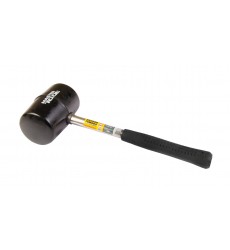 Киянка гумова MASTERTOOL Ø75 мм, 680 г, металева рукоятка чорна 02-1303