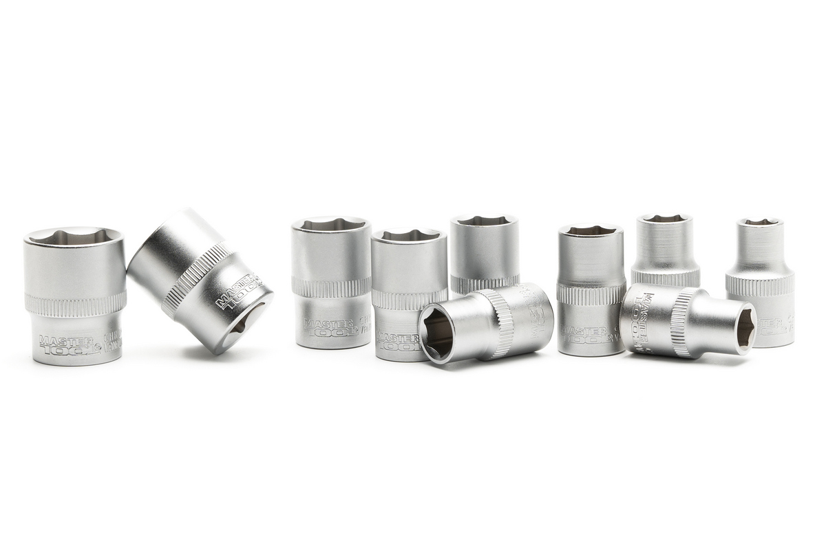Набір головок торцевих 6-гранних MASTERTOOL ½" 10-24 мм L 40 мм CrV 10 шт 78-1211 view 4