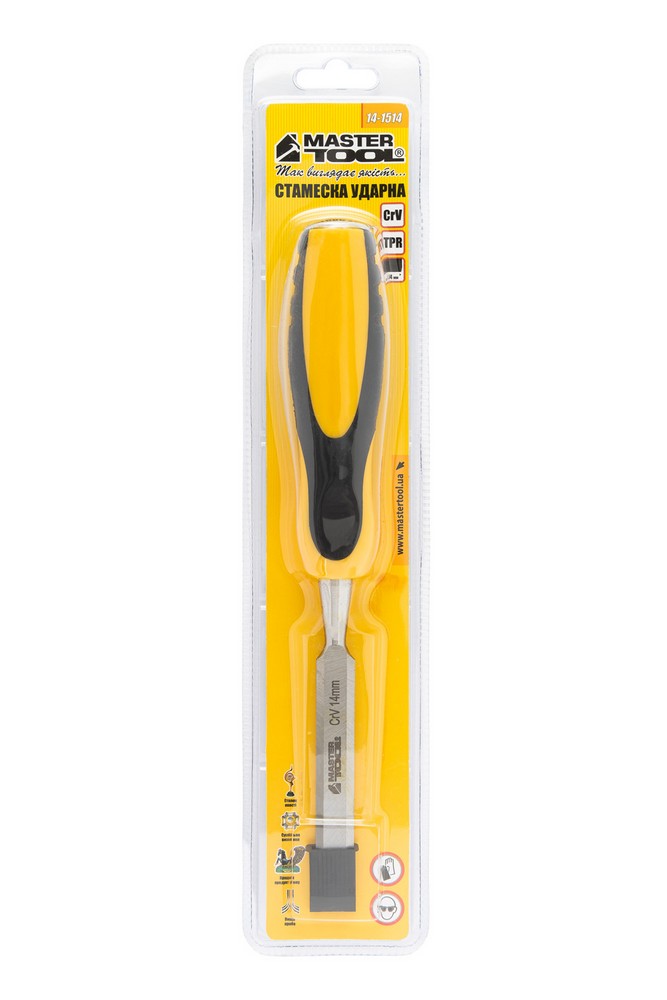 Стамеска ударна MASTERTOOL CrV 14 мм з двокомпонентною ручкою 14-1514 view 6