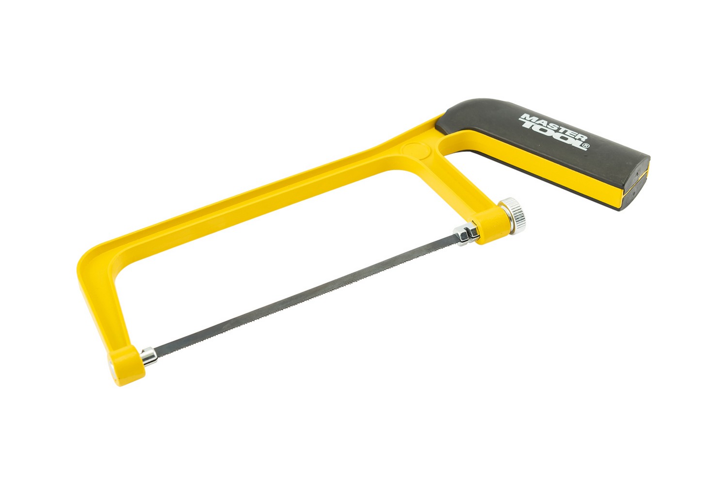 Ножівка по металу MASTERTOOL 150 мм алюмінієва рукоятка з покриттям TPR flex полотно 12.5 мм 24TPI 14-2215 view 2