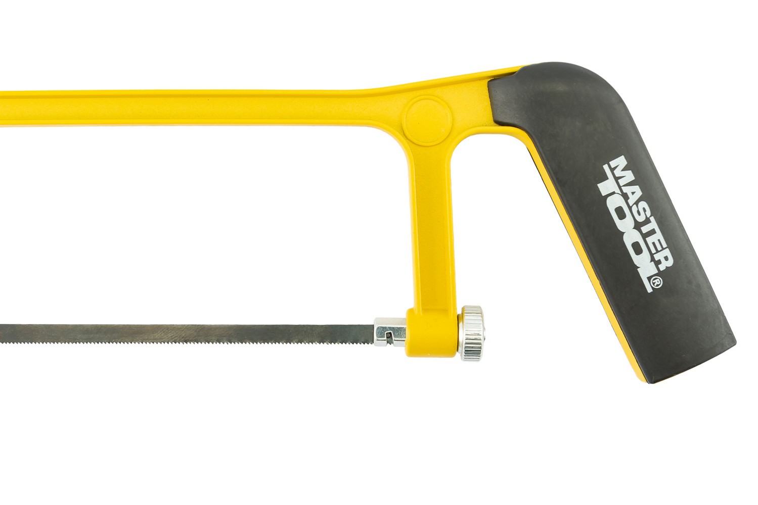Ножівка по металу MASTERTOOL 150 мм алюмінієва рукоятка з покриттям TPR flex полотно 12.5 мм 24TPI 14-2215 view 3