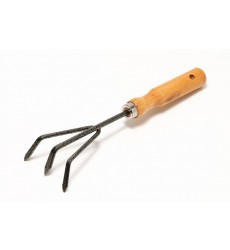 Культиватор садовий MASTERTOOL 250×90 мм з дерев'яною ручкою 14-6190