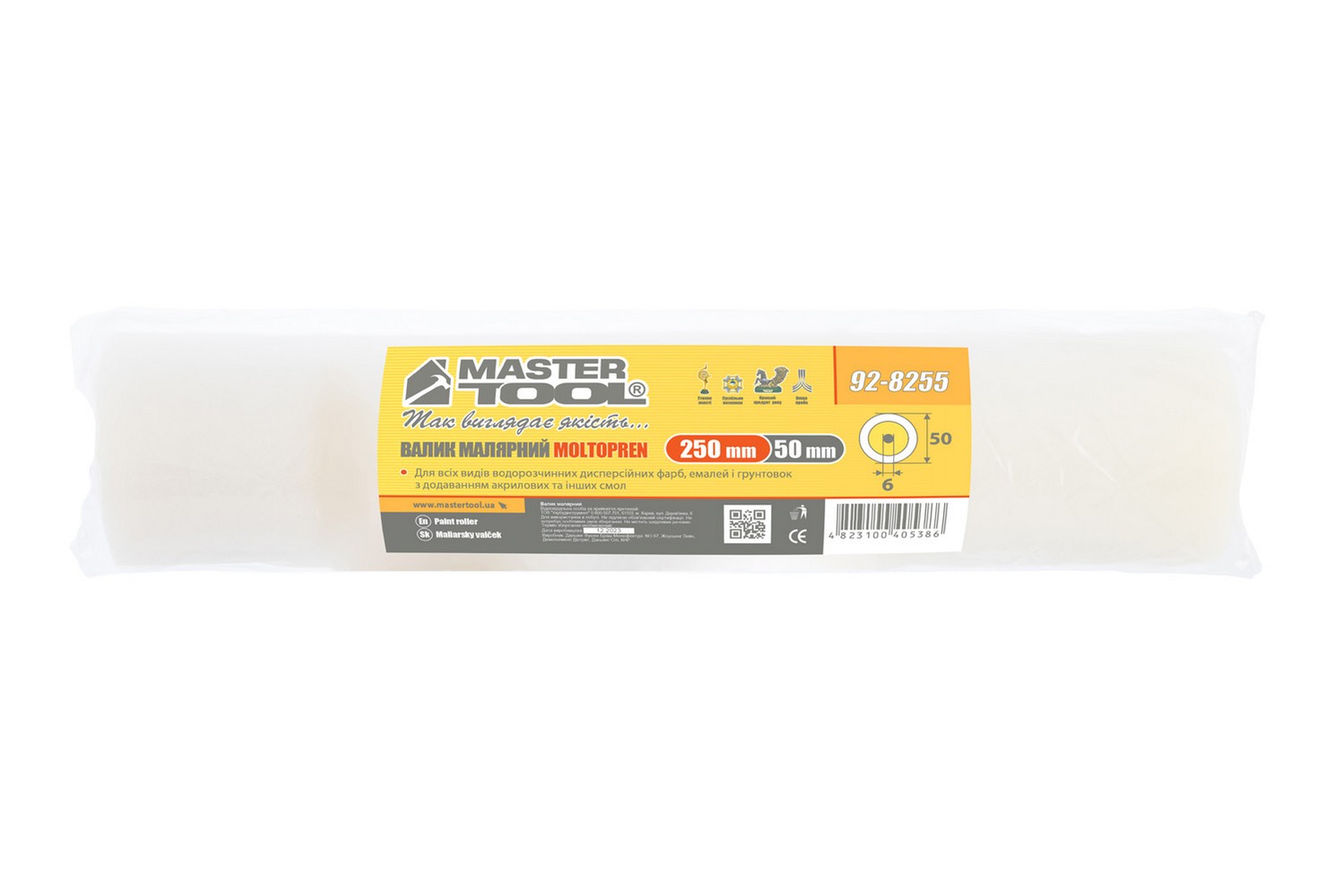 Валик малярський MASTERTOOL Moltopren 50/250 мм Ø 6 мм 92-8255 view 3
