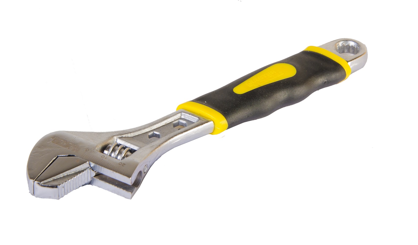 Ключ розвідний MASTERTOOL 250 мм 0-38 мм реверсивна губка CrV рукоятка з двокомпонентною накладкою 76-0423 view 1
