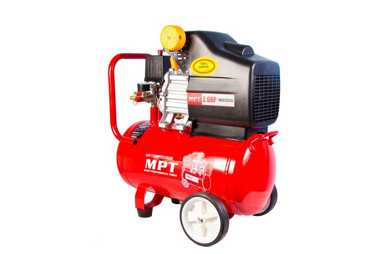 Компресор MPT PROFI 24 л 1500 Вт/2 к.с. 2850 об/хв 100 л/хв 8 атм 2 виходи мідна обмотка MAC20243 view 4