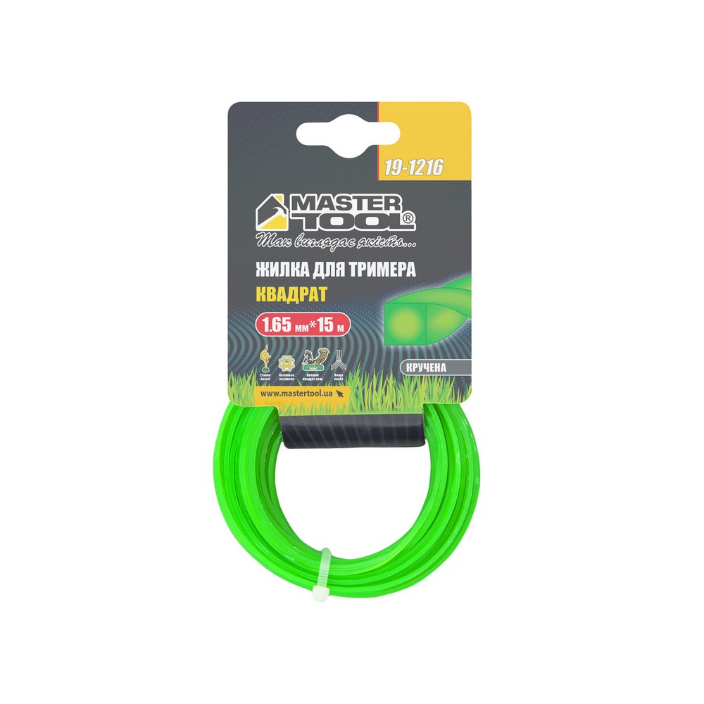 Жилка для тримера MASTERTOOL TWISTED SQUARE 1.65 мм × 15 м 19-1216 view 2