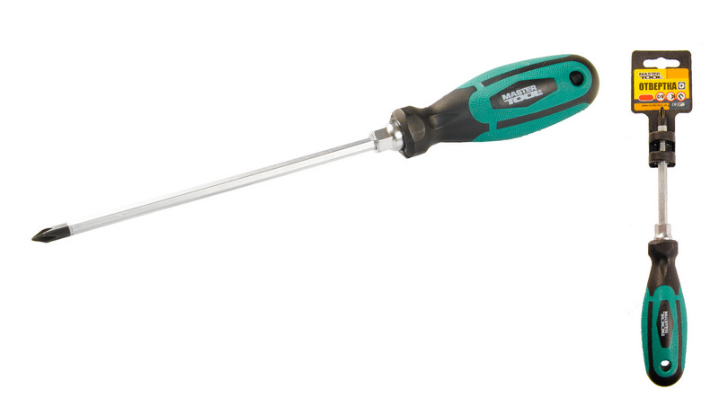Викрутка хрестова магнітна MASTERTOOL HEXAGON РН1х150 мм ручка з TPR покриттям 45-8115 view 1
