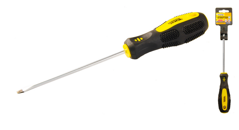 Викрутка шліцева MASTERTOOL SL4х125 мм ручка з TPR покриттям 48-5412 view 1