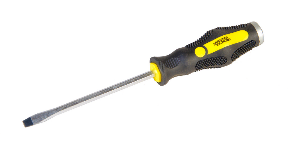 Викрутка ударна шліцева магнітна MASTERTOOL SL6х125 мм ручка з TPR покриттям 49-5612 view 1