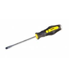 Викрутка ударна шліцева магнітна MASTERTOOL SL6х125 мм ручка з TPR покриттям 49-5612